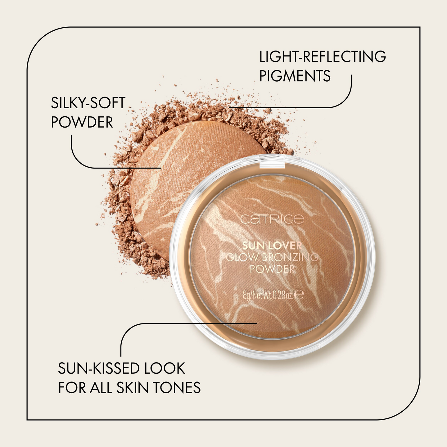 Catrice Sun Lover Glow aurinkopuuteri 010 Sun-kissed Bronze