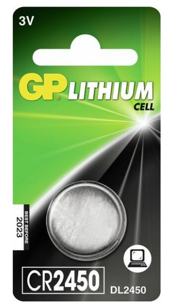 GP CR2450 lithium nappiparisto 3,0V