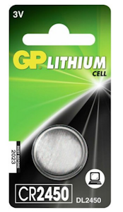 GP Lithium CR2450 nappiparisto 1 kpl