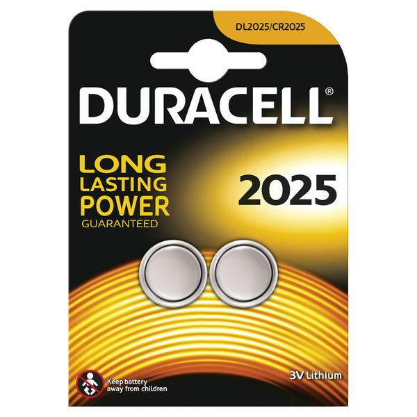 Duracell CR2025 -nappiparisto, 2 kpl