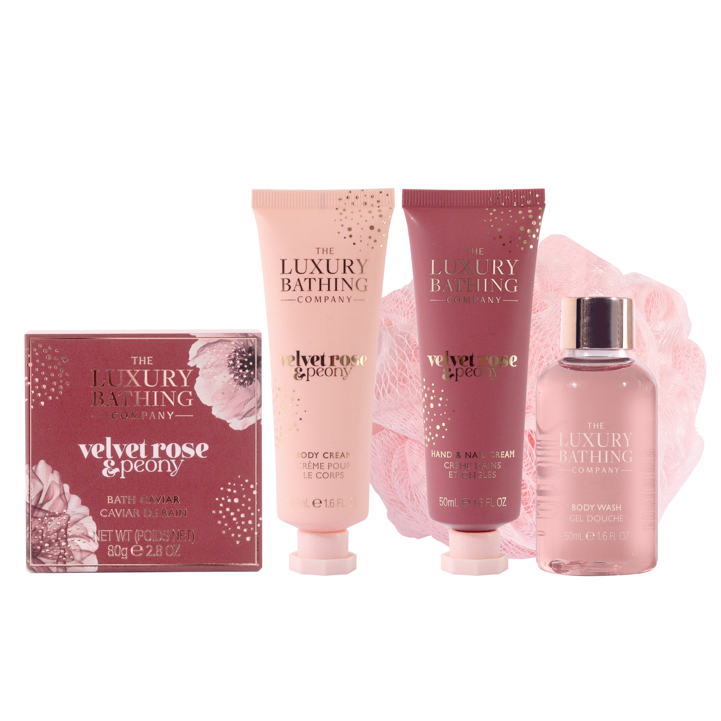Luxury Bathing Company Velvet Rose & Peony Stacking Treats lahjapakkaus 1 kpl