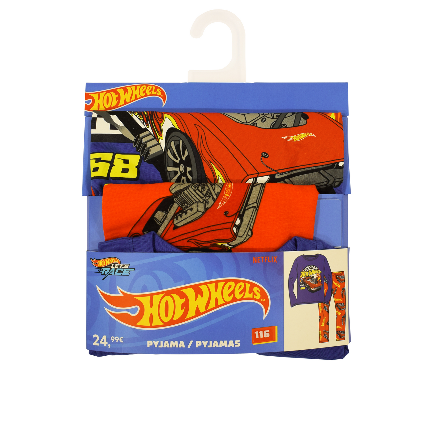Hot Wheels lasten pyjama