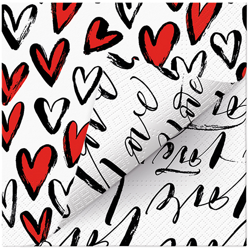 Ilmapallokeskus lautasliina fall in love 33x33cm 20kpl