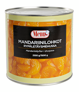 Menu mandariinilohko rypäletäysmehussa 2550g/1500g