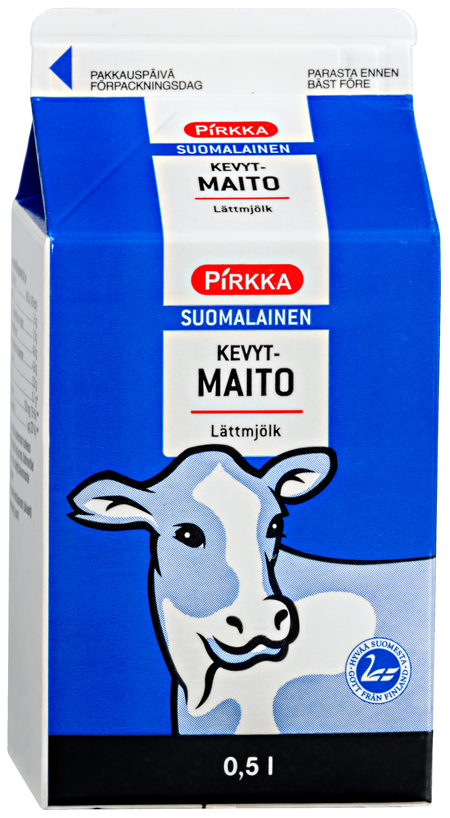 Pirkka suomalainen kevytmaito 0,5l