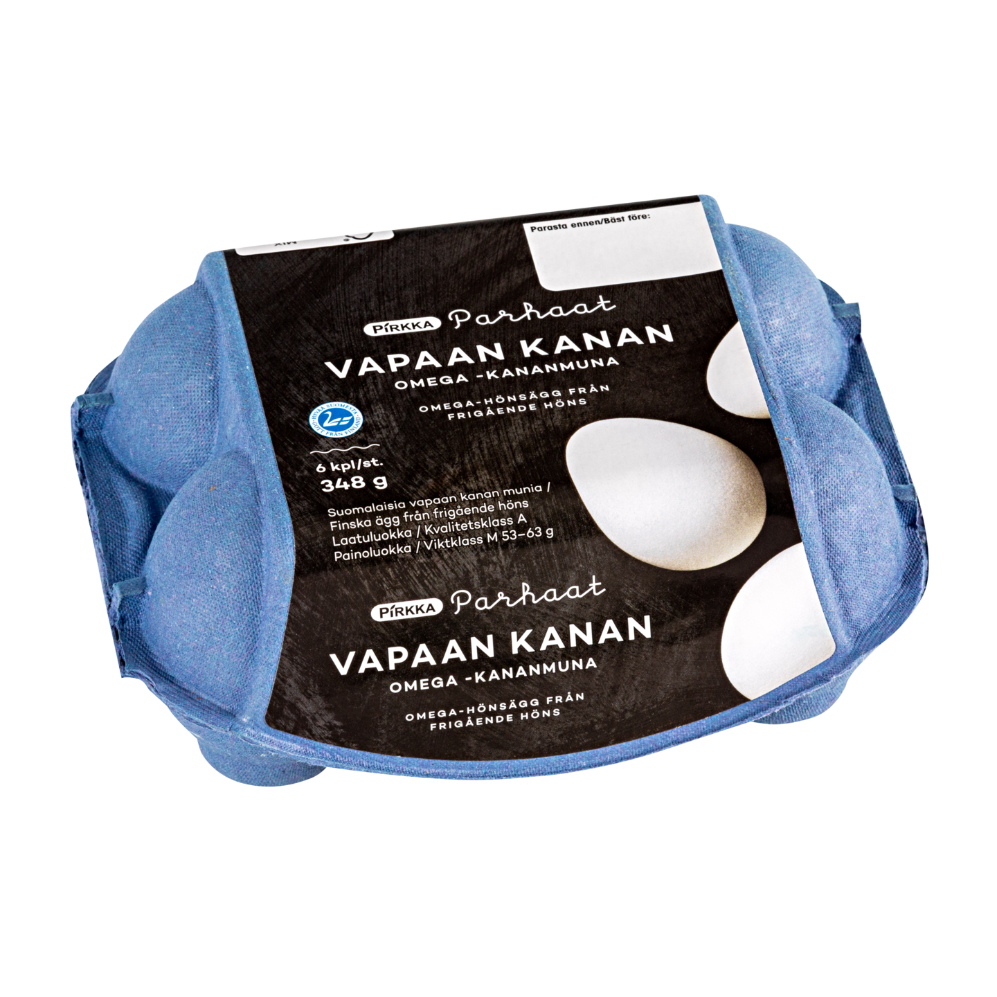 Pirkka Parhaat vapaan kanan omega -kananmuna 6kpl/348g
