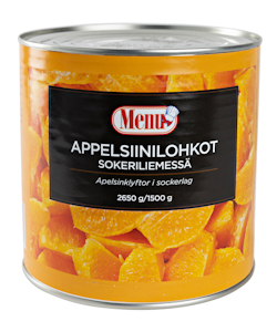 Menu appelsiinilohko sokeriliemessä 2650g/1500g