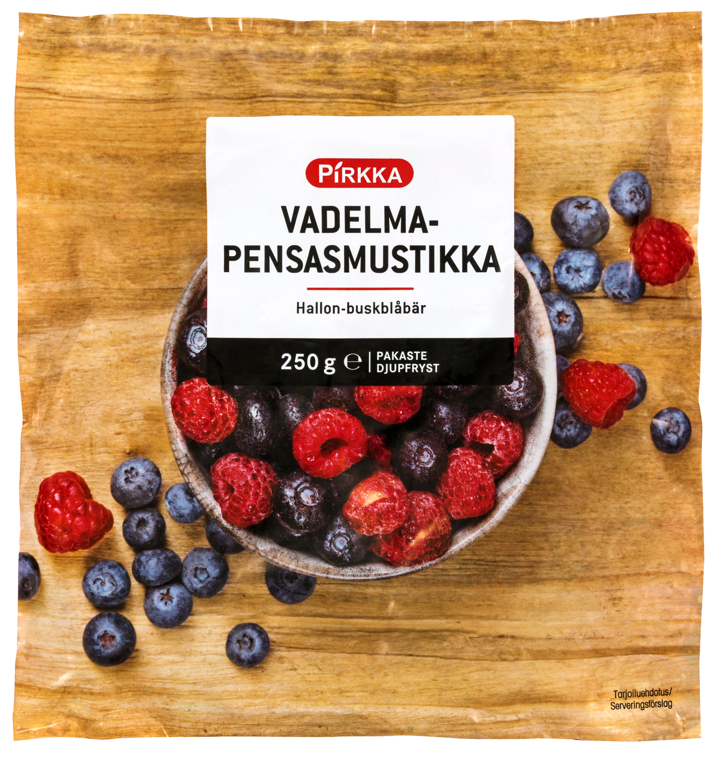 Pirkka vadelma-pensasmustikka 250g pakaste