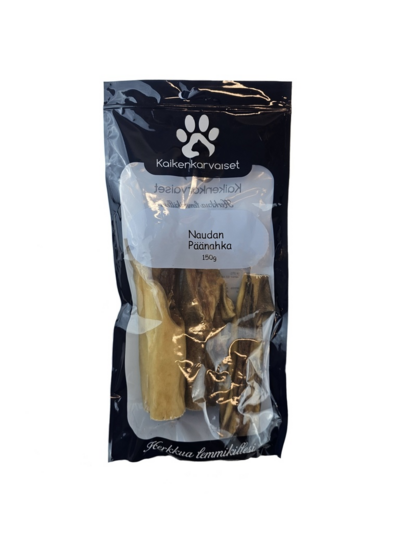 Kaikenkarvaiset naudanpäänahkaherkku 150g koirille