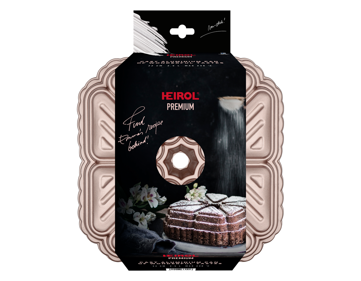 Heirol Premium kakkuvuoka 2,5l/22cm ruusukulta