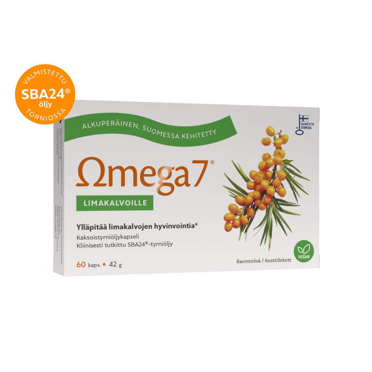 Omega7 SBA24® Kaksoistyrniöljy Limakalvoille 60 kaps