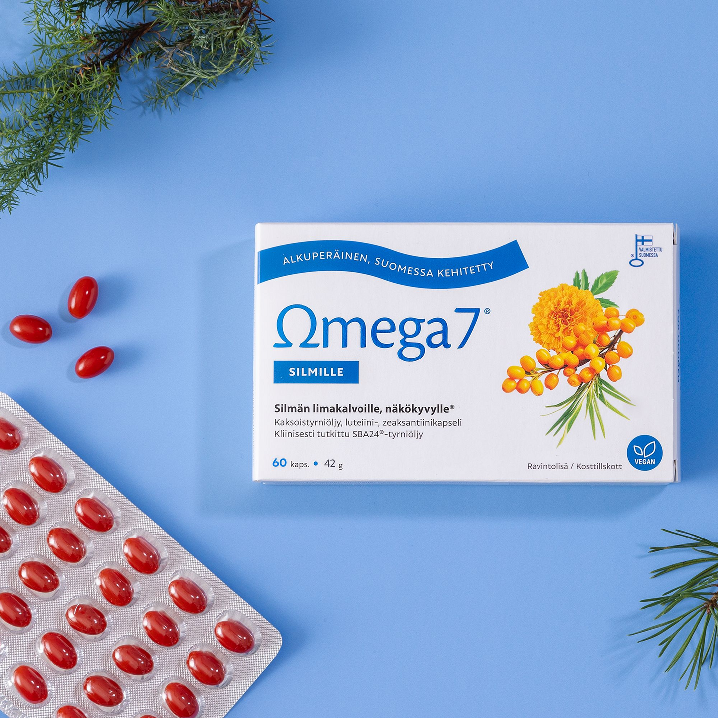 Omega7 SBA24® + Luteiini Silmille 60 kaps