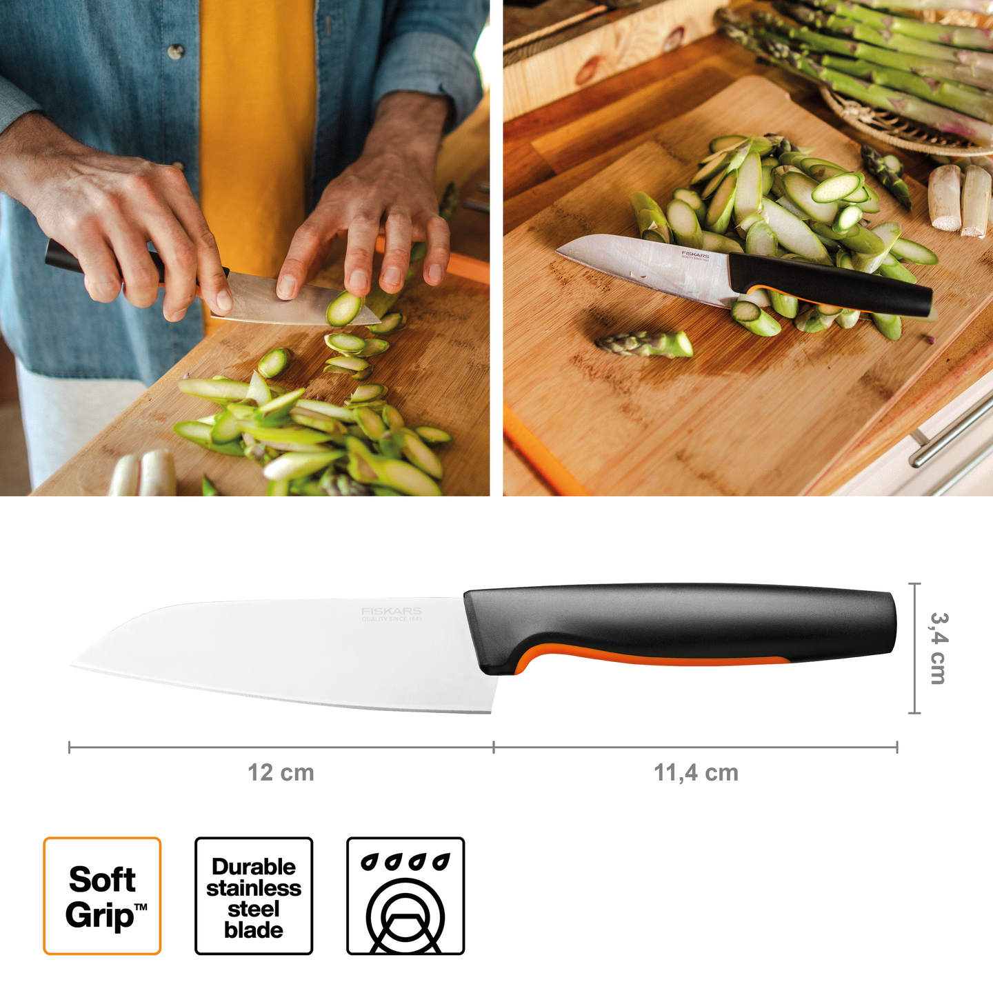 Fiskars FF pieni kokinveitsi 12cm