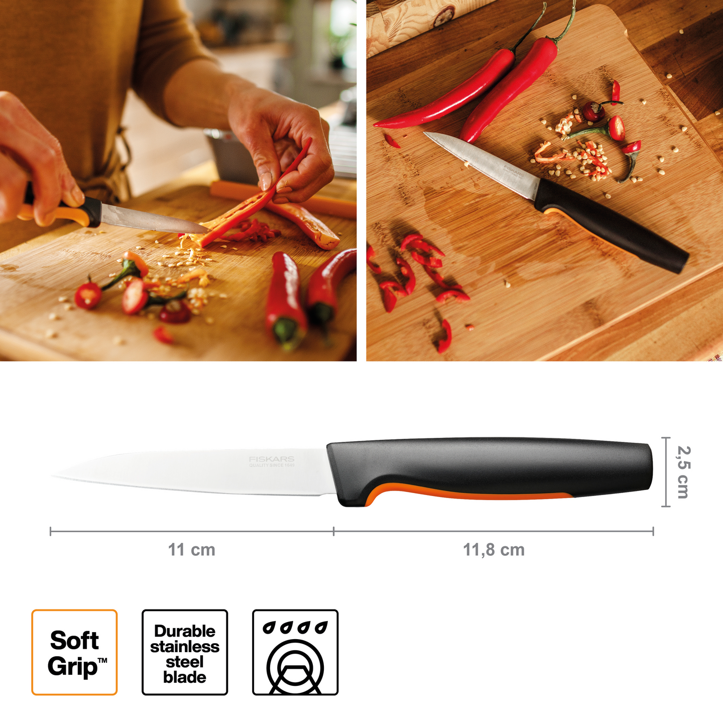 Fiskars FF vihannesveitsi 11cm