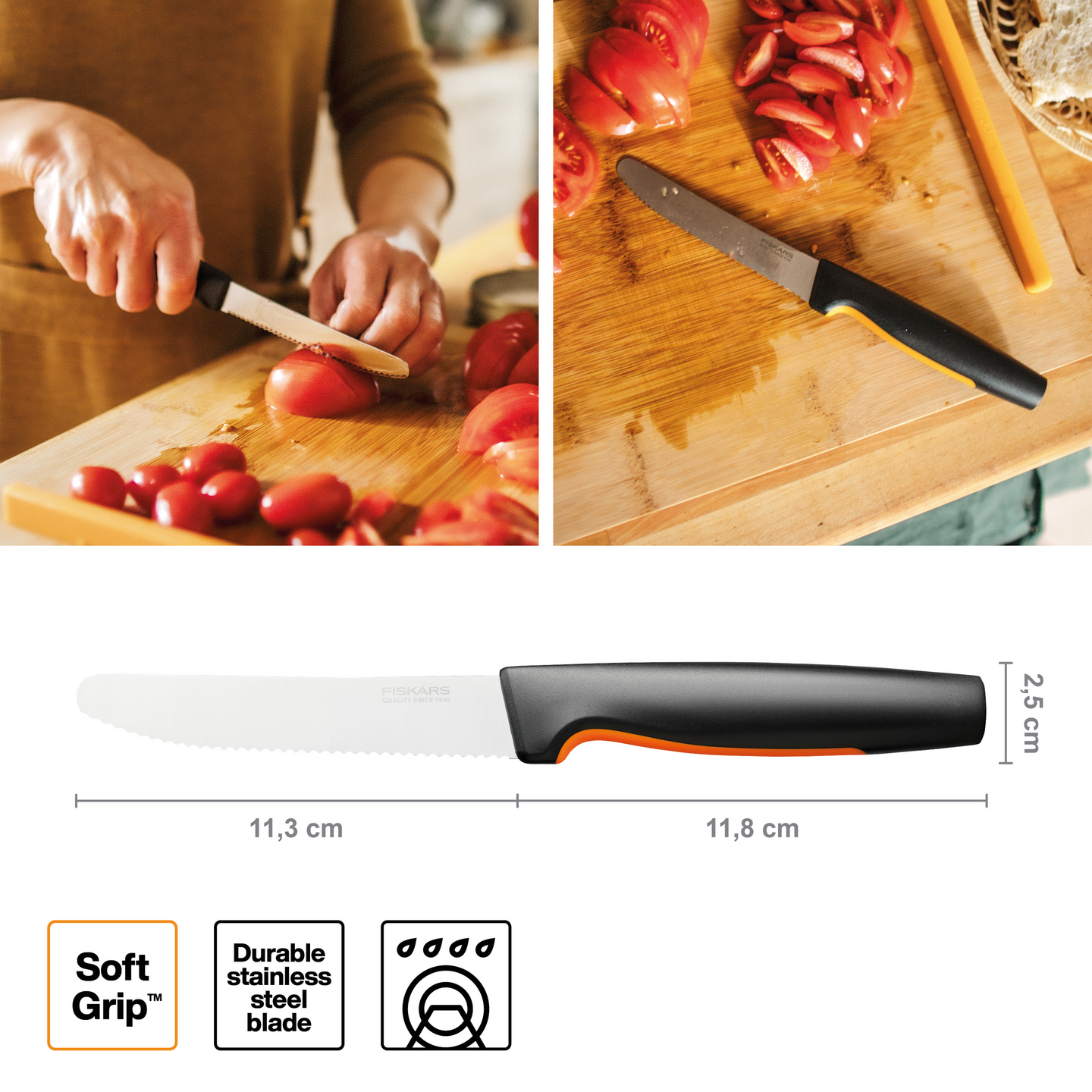 Fiskars FF tomaattiveitsi 12cm