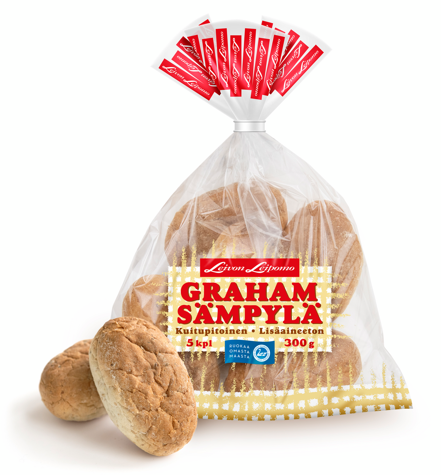 Leivon grahamsämpylä 5 kpl 300g