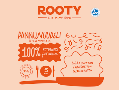 ROOTY pannunuudeli 450g pakaste