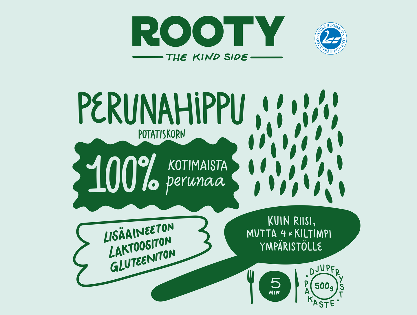 ROOTY perunahippu 500g pakaste