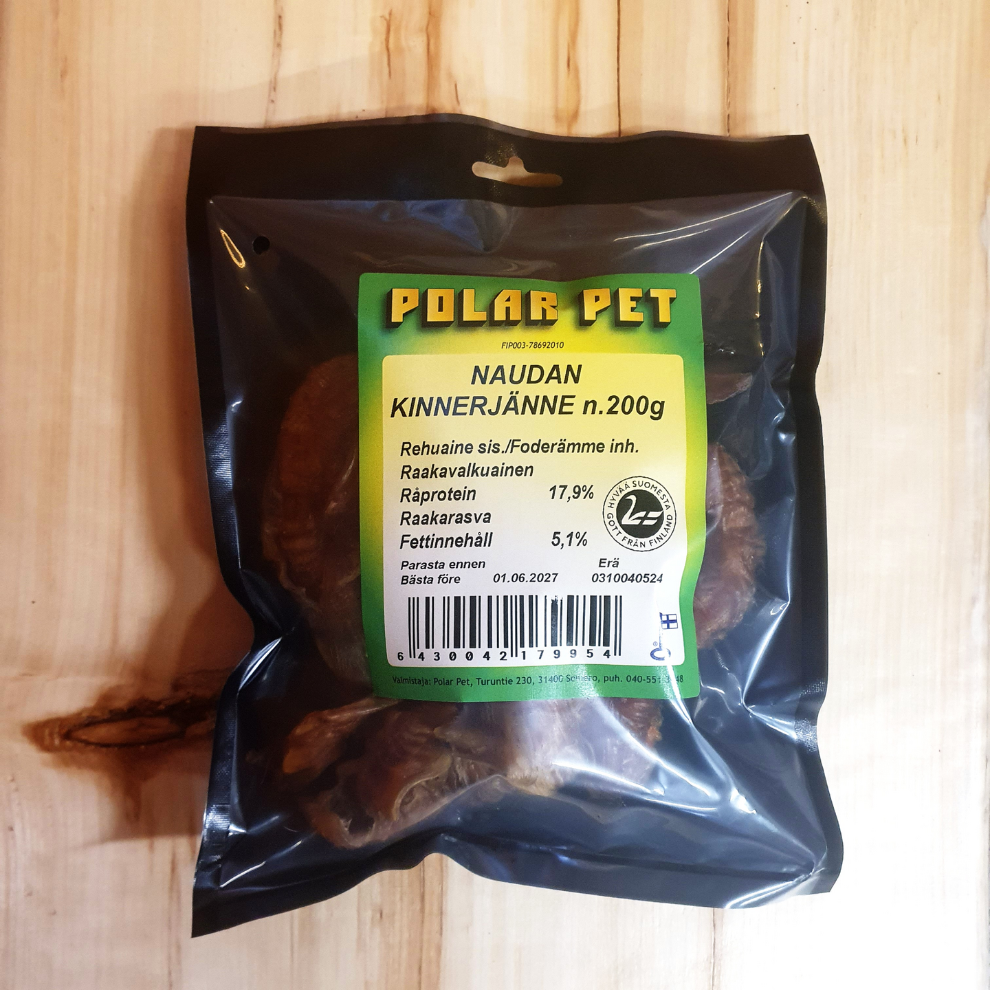 Polar Pet kuivattu naudan kinnerjänne 200g