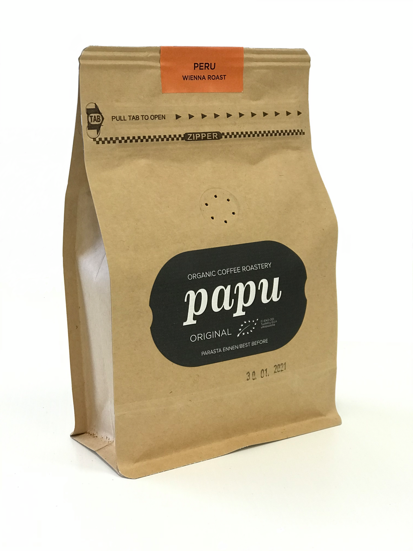 Paahtimo Papu PERU luomukahvi 250g wieniläispaahto papu | K-Ruoka ...