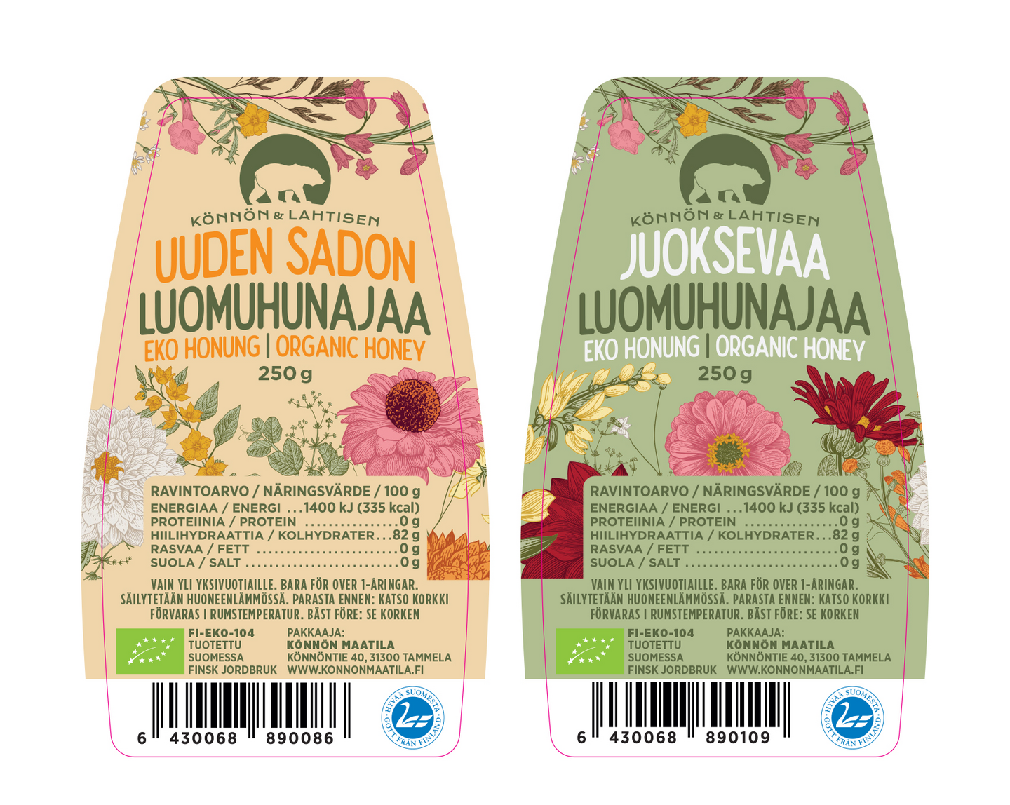 Könnön & Lahtisen Juoksevaa Luomuhunajaa 250g