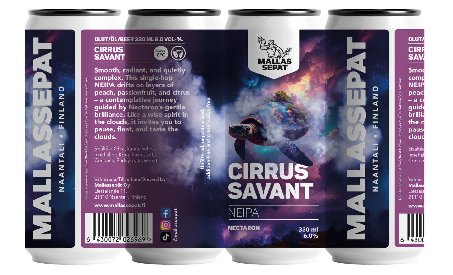 Mallassepät Cirrus Sav NEIPA olut 6% 0,33l