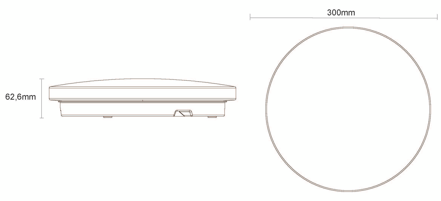 Airam Gaia Slim R300 LED-plafondi 15W 3CCT 3-step himmennettävä
