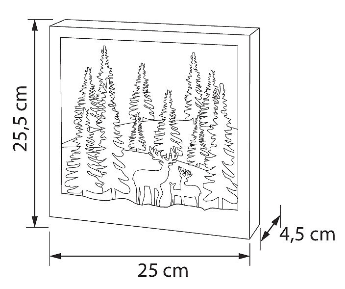 Airam Siimes puinen led-valo poro-koriste
