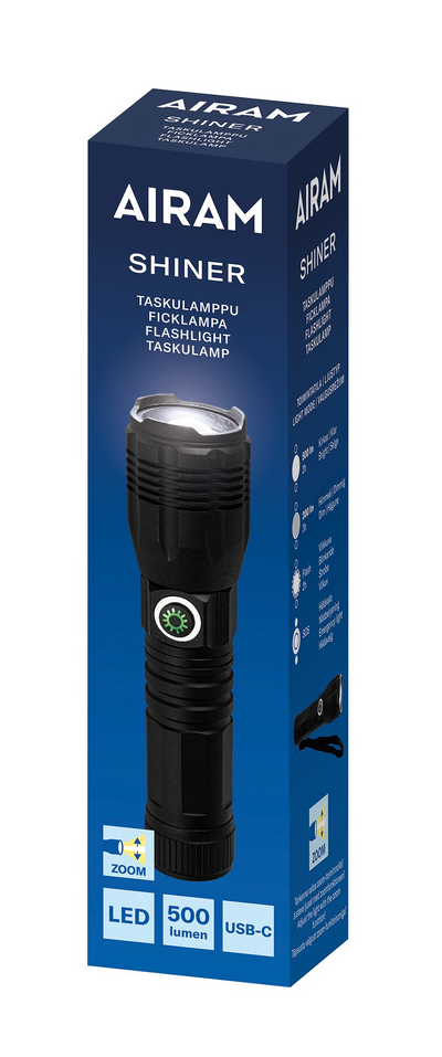Airam Shiner taskulamppu 500 lm USB