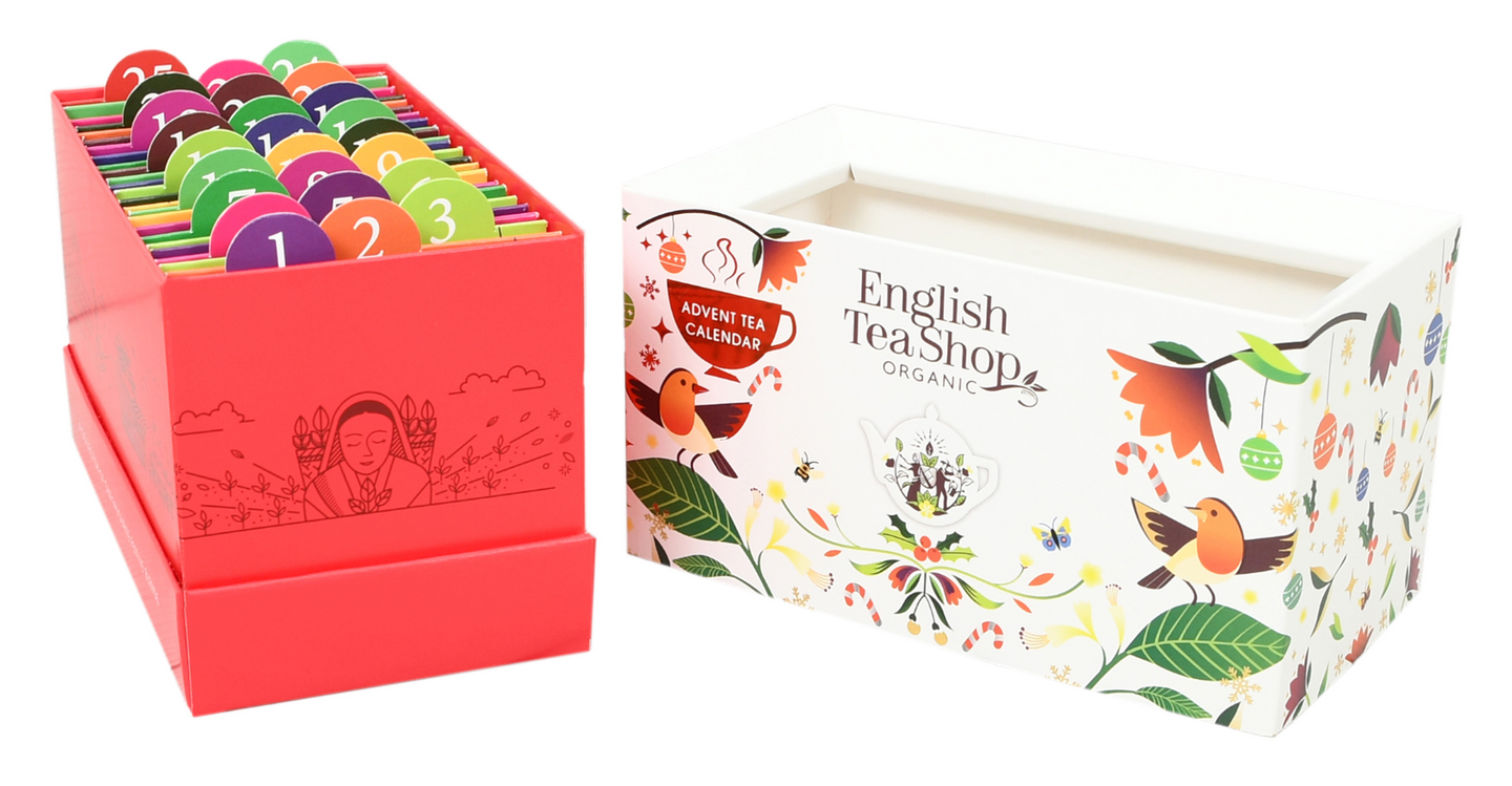 English Tea Shop luomu Teejoulukalenteri Aarrearkku 25pss 44,5g