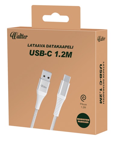 Waltter Eco USB-C-kaapeli 1,2 m valkoinen