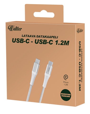 Waltter Eco USB-C - USB-C-kaapeli 1,2 m valkoinen