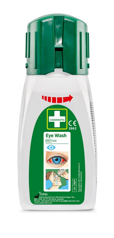 Cederroth silmänhuuhtelupullo taskukoko 235ml 18kpl