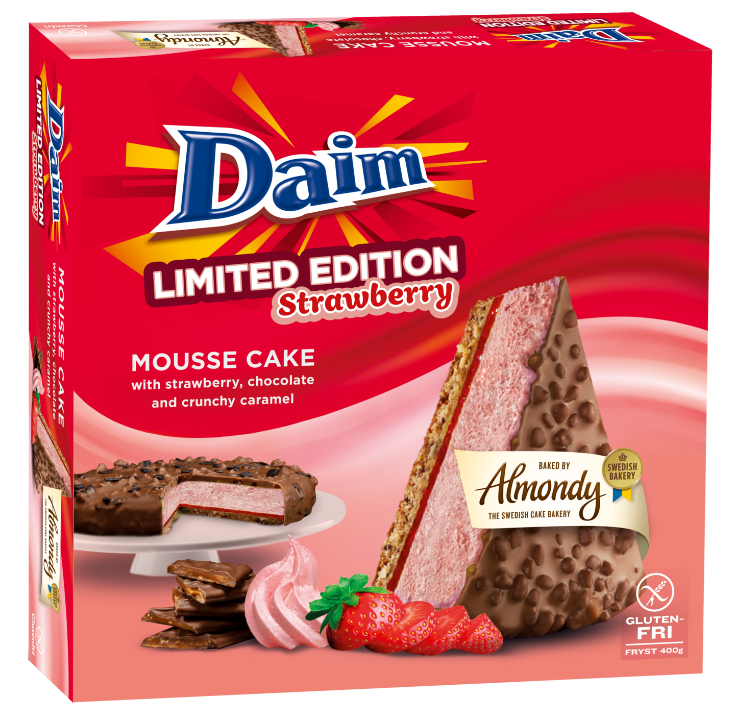 Almondy daim strawberry kakku 400g pakaste