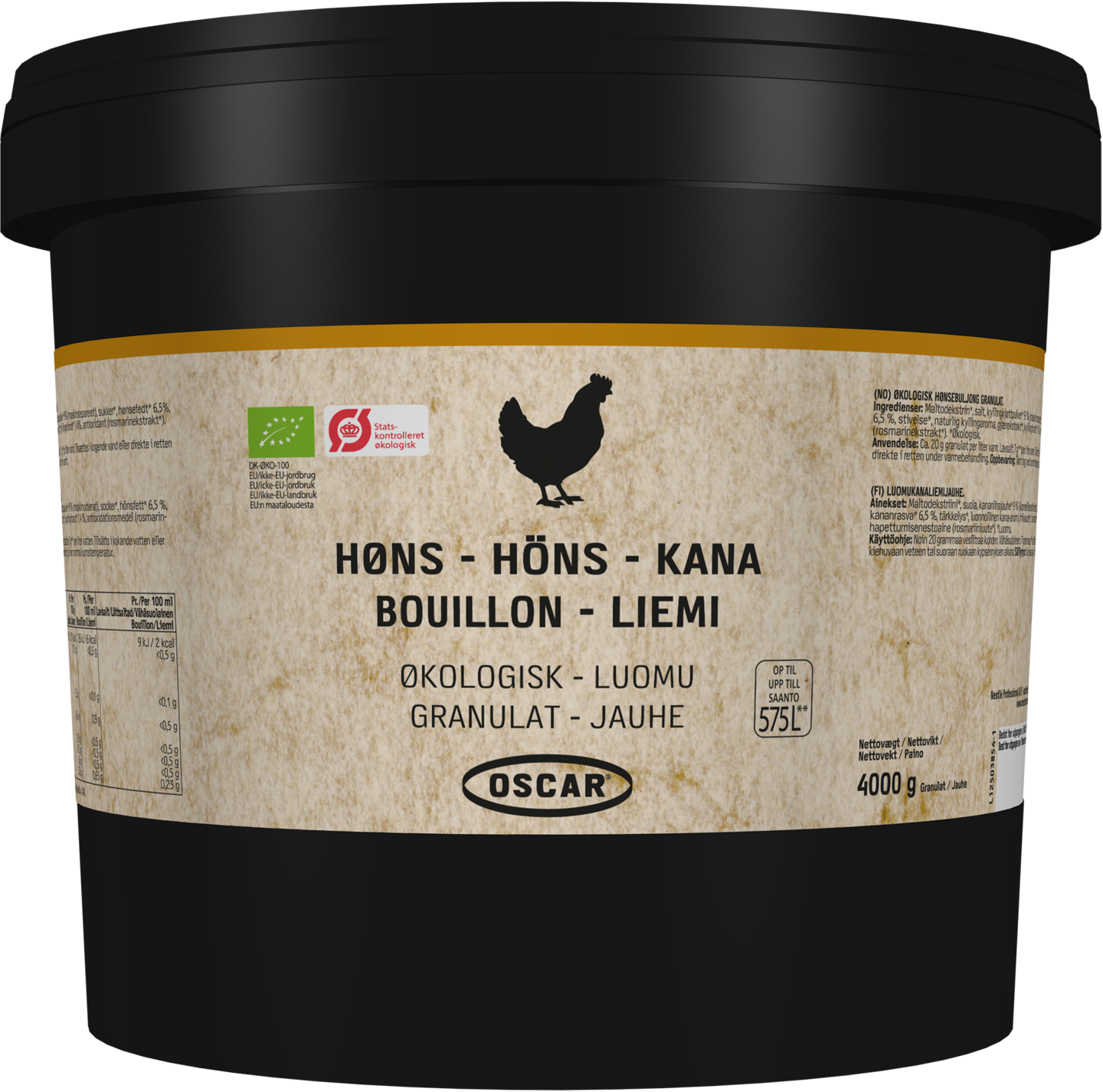 Oscar kanaliemijauhe 4kg luomu