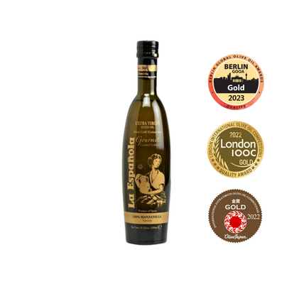 La Española Manzanilla Gourmet EVOO 500 ml kylmäpuristettu ekstra-neitsytoliiviöljy