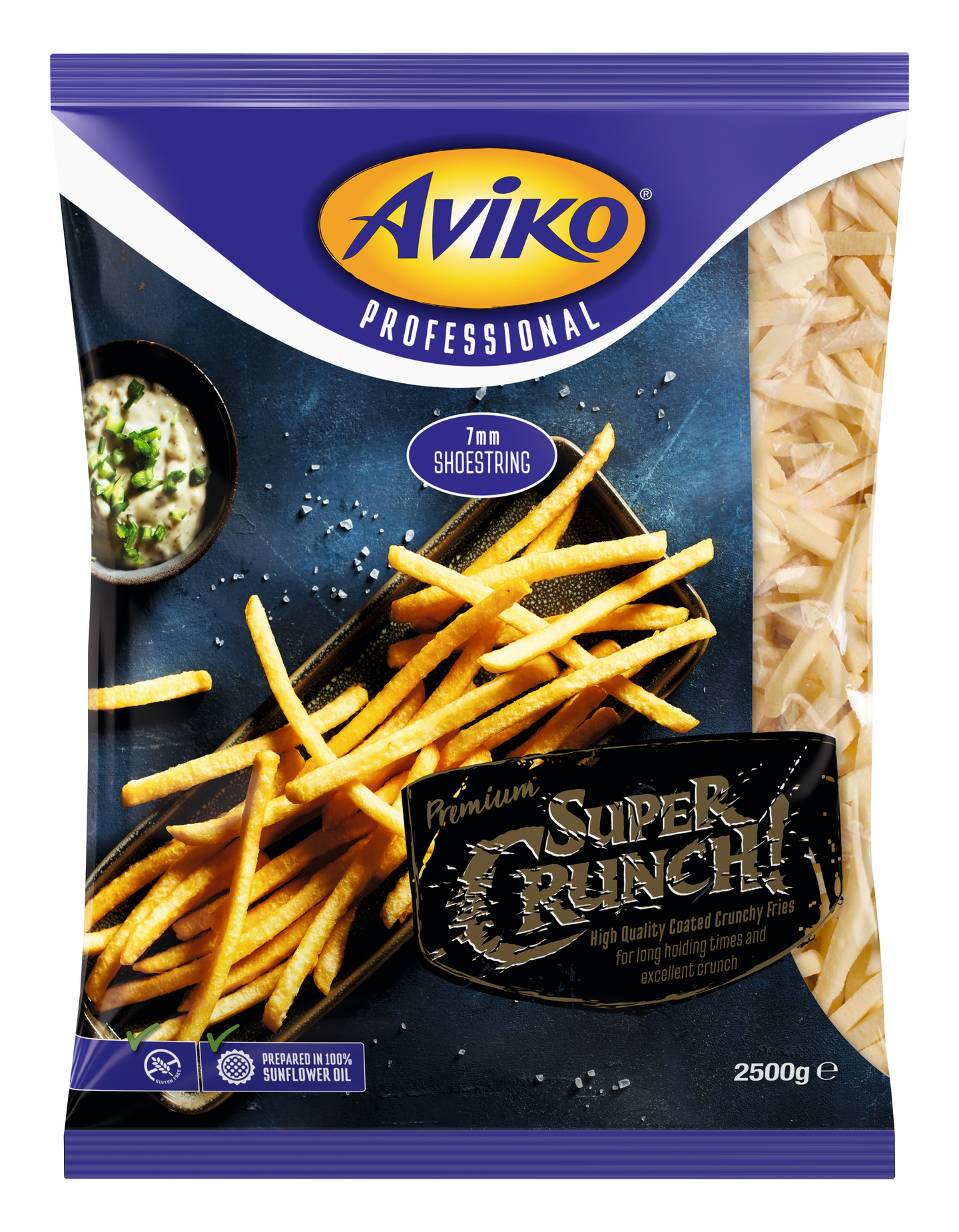 Aviko supercrunch 7mm ranskanperuna 2,5kg pakaste