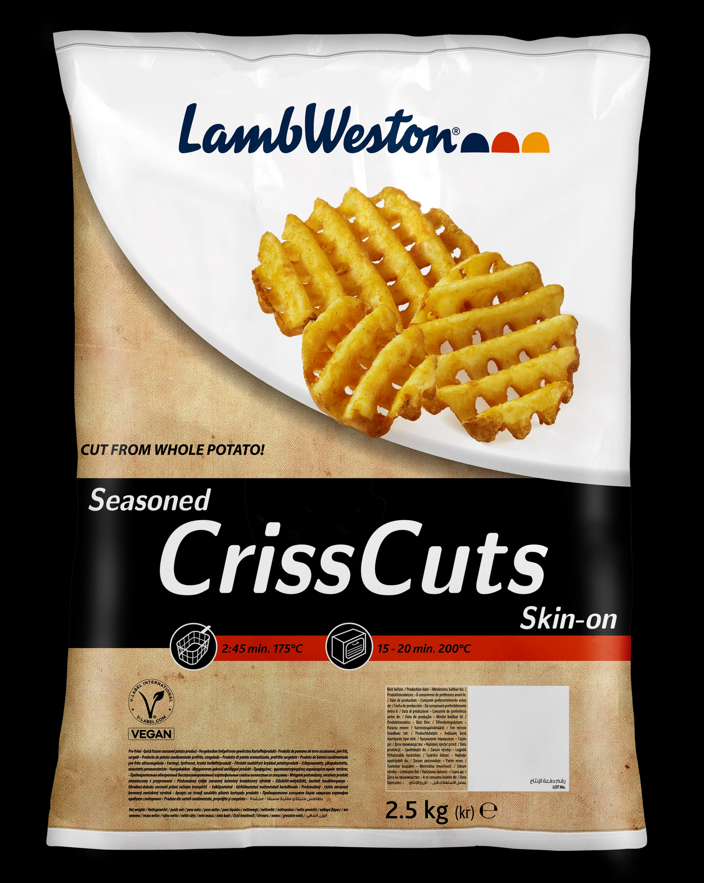Lamb Weston Seasoned Criss Cuts Skin On 2,5kg pakaste