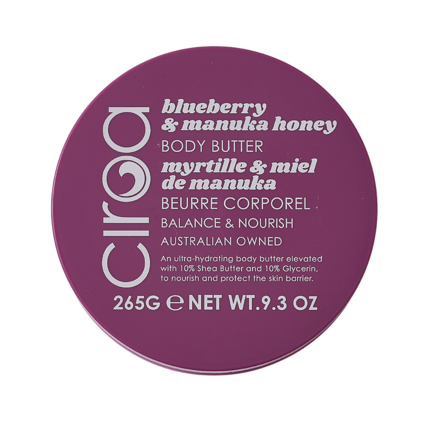 CiroaBlueberry & Manuka Honey Vartalokuorinta 350g