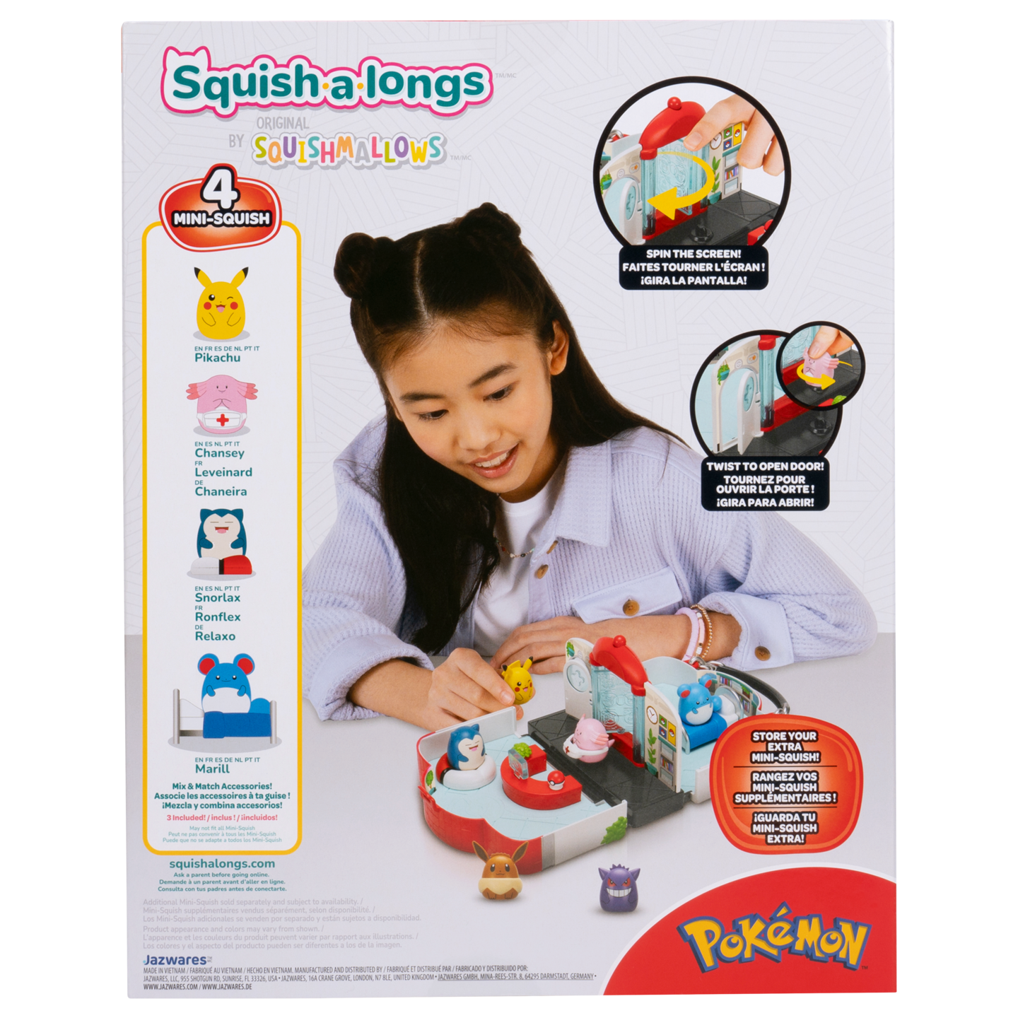 Squishalongs Pokemon Keskus Leikkisetti