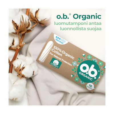O.b. Organic Normal luomu tamponi 16kpl