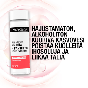 Neutrogena kuoriva kasvovesi 125 ml Clear & Defend+ Liquid Exfoliant