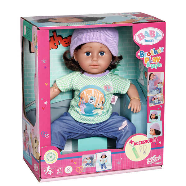 BABY born Brother Style & Play nukke 43cm
