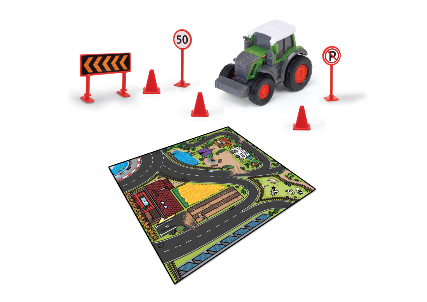 Micro World Liikennematto+ajoneuvo, laj.