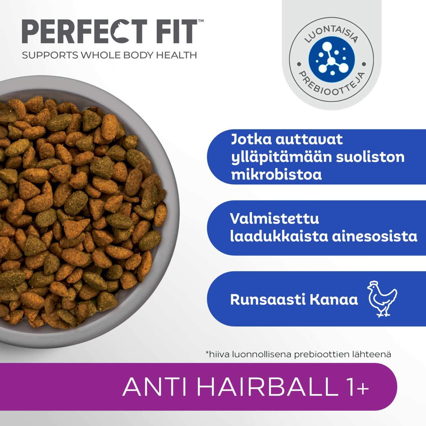Perfect Fit Antihairball 1+ kana 750 g