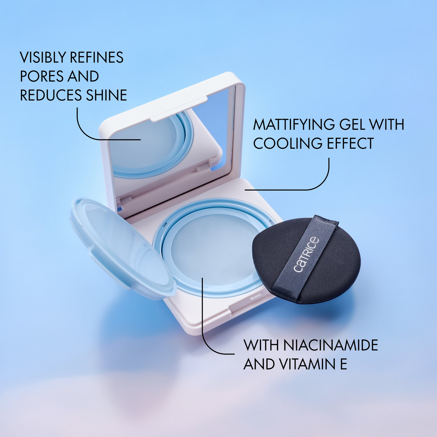 Catrice Magic Shine Eraser Cooling Cushion puuteri 010 Cool Cloud