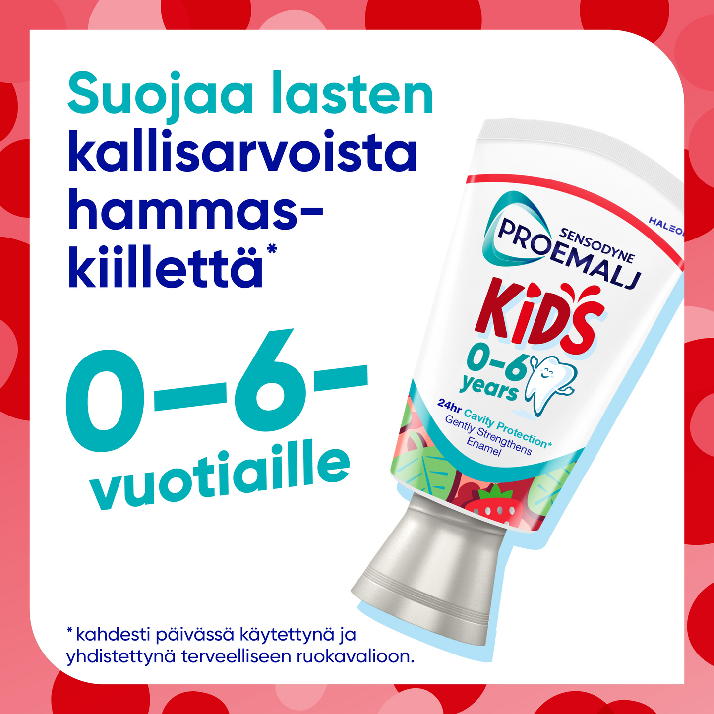Sensodyne ProEmalj Kids -hammastahna päivittäiseen käyttöön, 0-6 vuotiaille, 50 ml