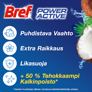 Bref Power Active wc-raikastin 50g Coconut Water