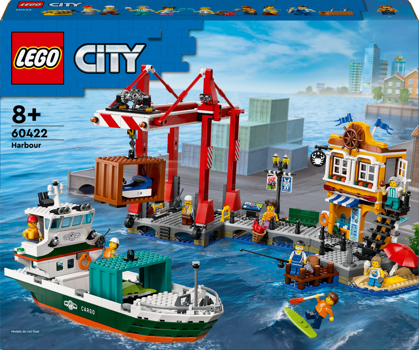 LEGO City 60422 Merisatama ja rahtilaiva