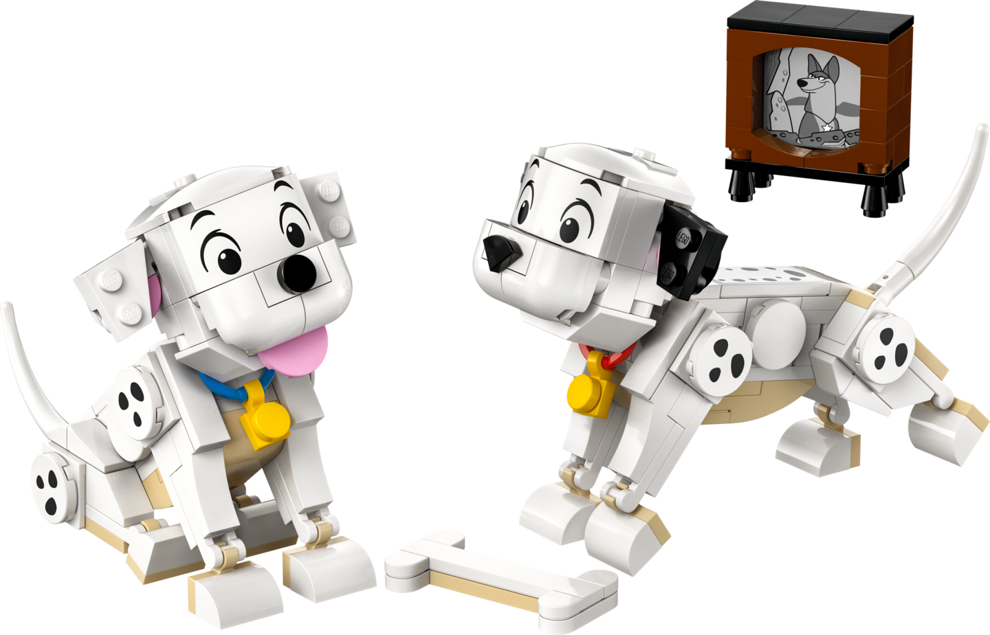 LEGO Disney 43271 101 dalmatialaista ‑koiranpennut: Laikku ja Pipsa
